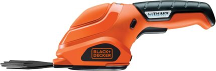 BLACK+DECKER Cisaille Electrique 3,6V, Sculpte-Haies avec Indicateur de Charge LED, Idéal pour Tailler les Parterres de Fleurs et les Bordures, Largeur de Lame 30 cm, Pas de Lame 23 mm, GSL200-QW Rouge